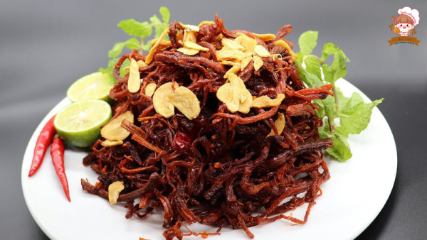 khô bò cháy tỏi