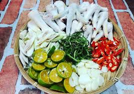 nguyên liệu làm chân gà sả tắc